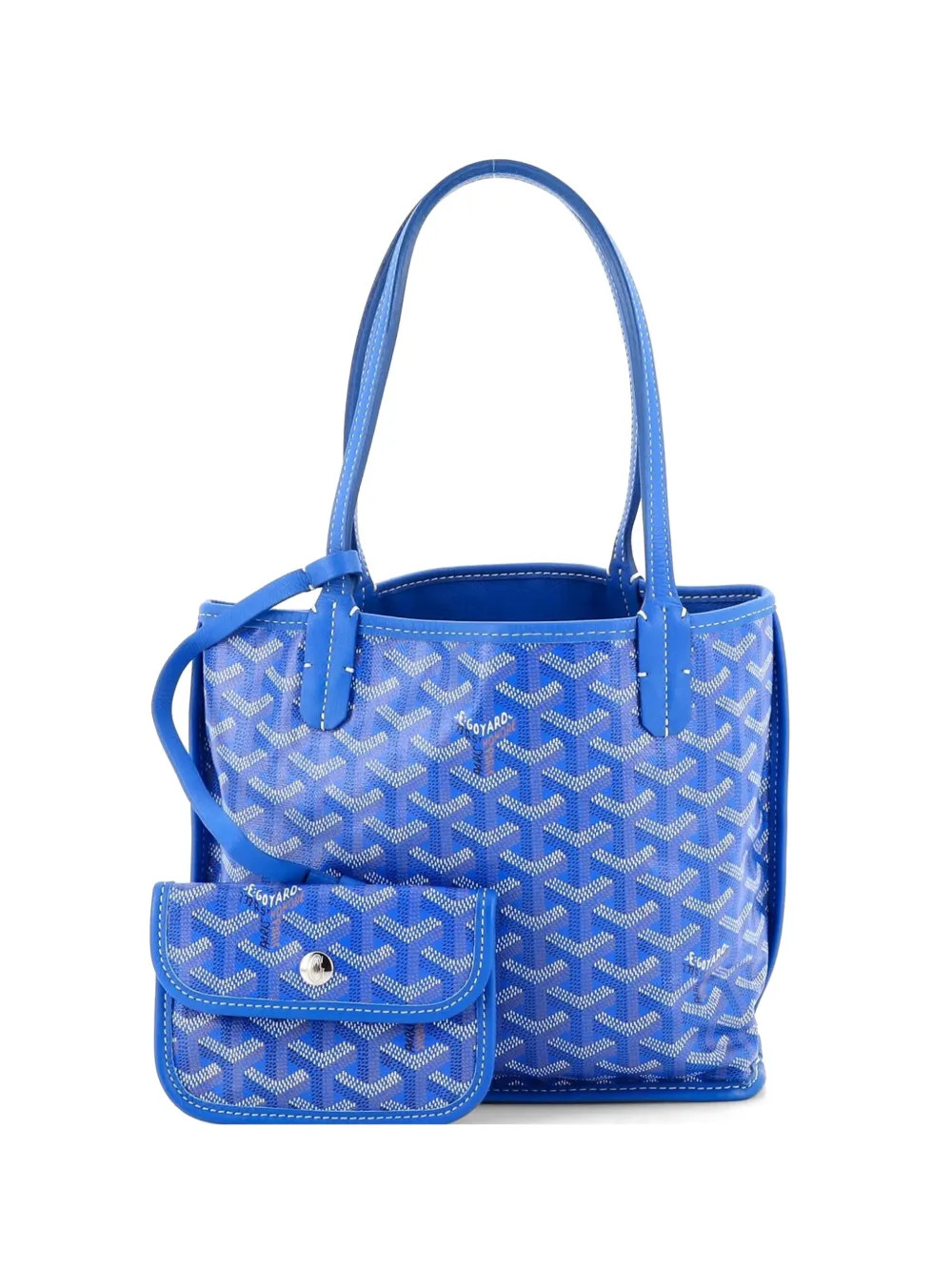 Goyard Pre-Owned Anjou Reversible Tote Coated Canvas Mini satchel - Blue | Farfetch Global