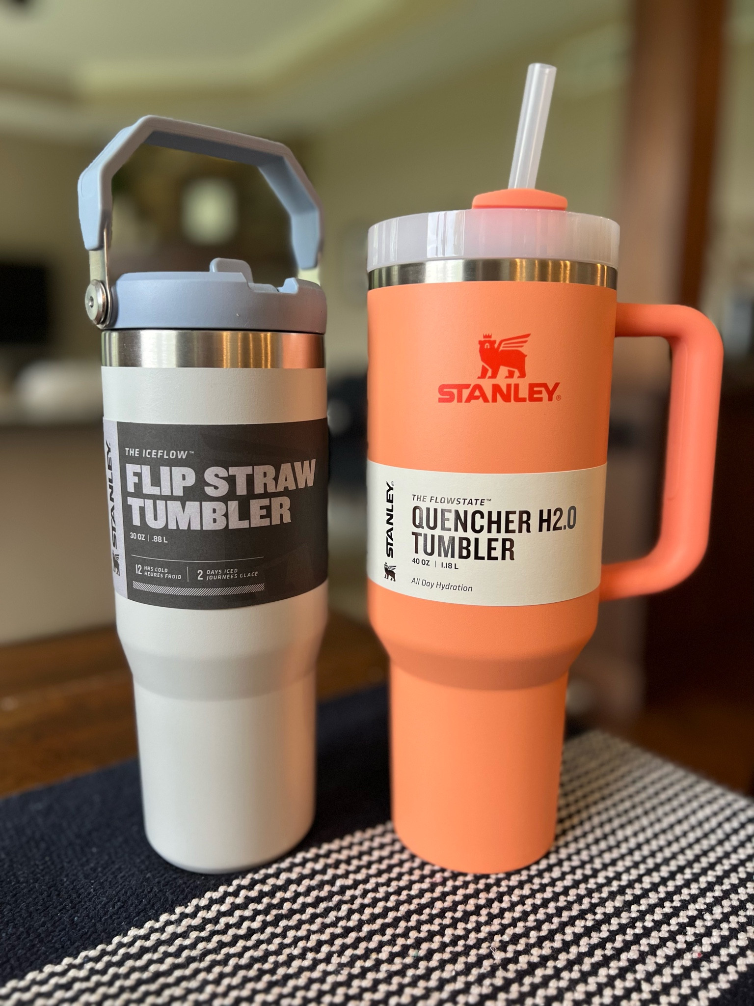 40oz Quencher: Nectarine
30oz Ice Flow: Fog
.
We love our Stanleys!!!! The quality is unmatched! ⭐️⭐️⭐️⭐️⭐️

@staney_brand #stanleypartner