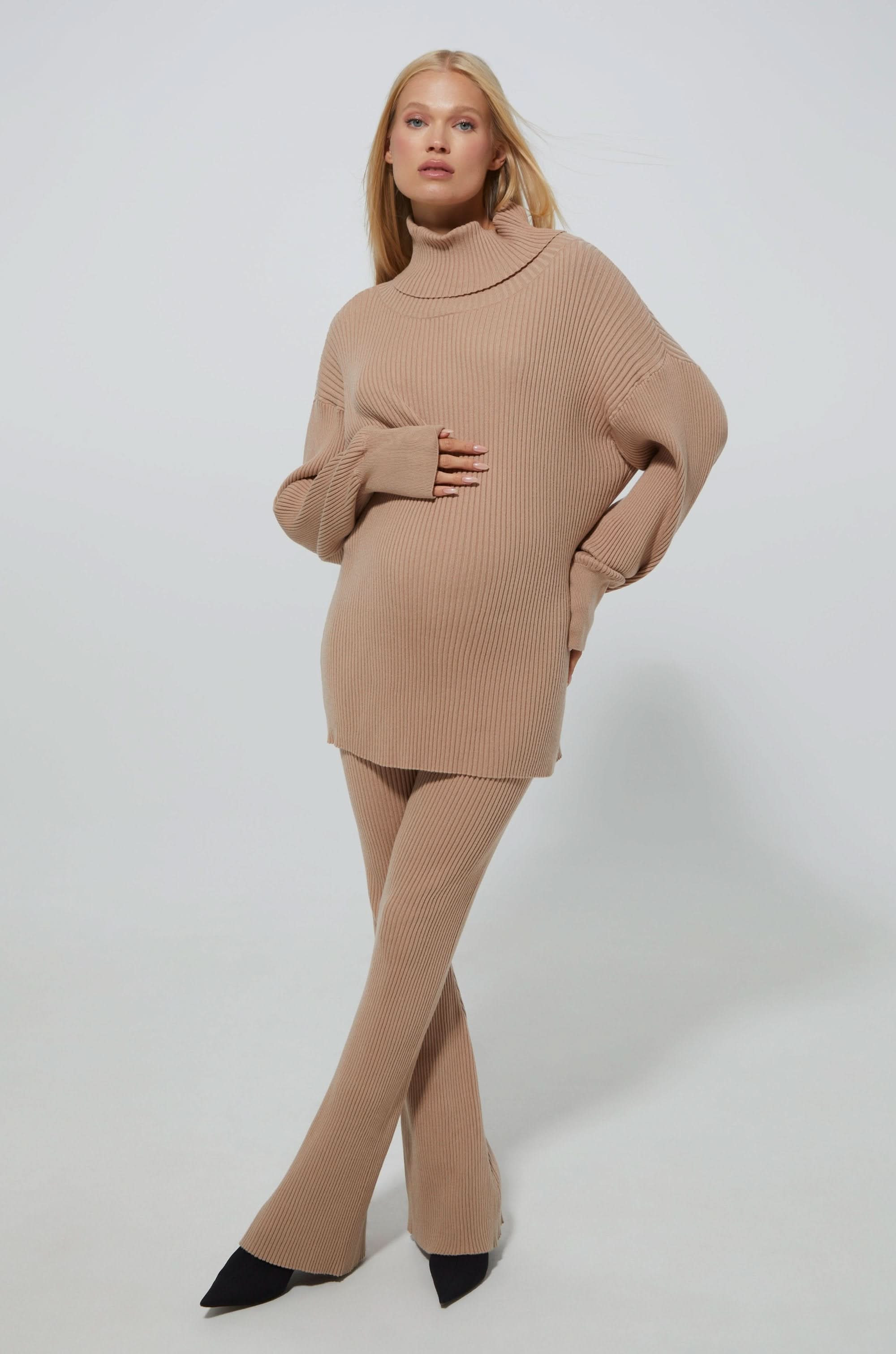 Shop the Cozy Knit Oversized Turtle neck Sweater | BUMPSUIT Maternity | BUMPSUIT