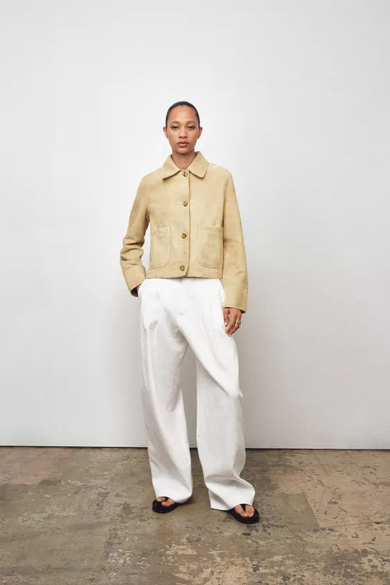 ZW COLLECTION LIMITED EDITION 100% SUEDE LEATHER JACKET | Zara UK