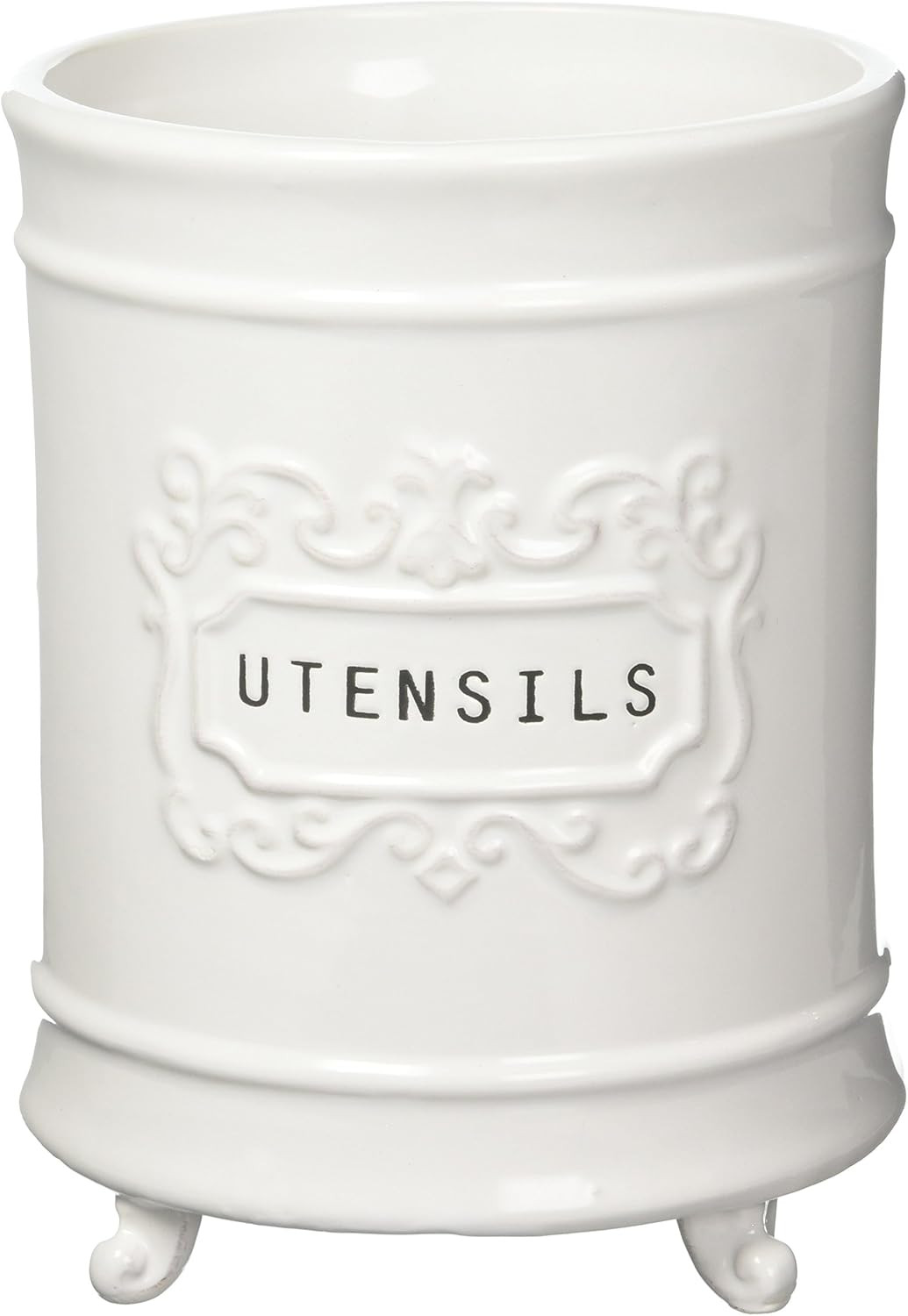 Mud Pie Circa Utensil Ceramic Holder, 6.5"x5" dia | Amazon (US)