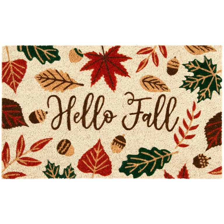 Way to Celebrate 18x30 Hello Fall Outdoor Coir Mat | Walmart (US)