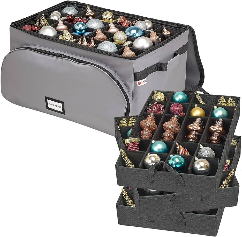 HOLDN’ STORAGE Premium Christmas Ornament Storage Container – Holds Up to 72-4” ornaments D... | Amazon (US)