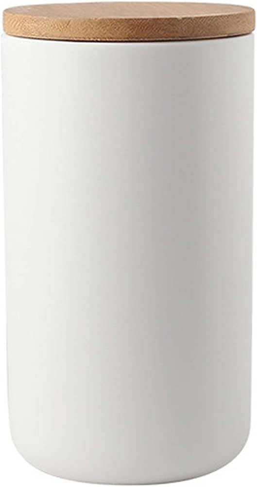 jessie Ceramic Storage Containers with Airtight Seal Bamboo Lids Kitchen Canisters for Tea Spice ... | Amazon (US)