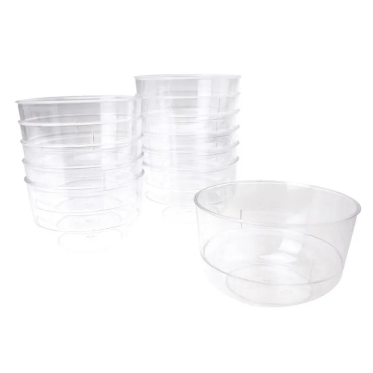 Clear Mini Round Plastic Appetizer Dessert Bowls, 3-Inch x 2-Inch, 12-Count | Walmart (US)