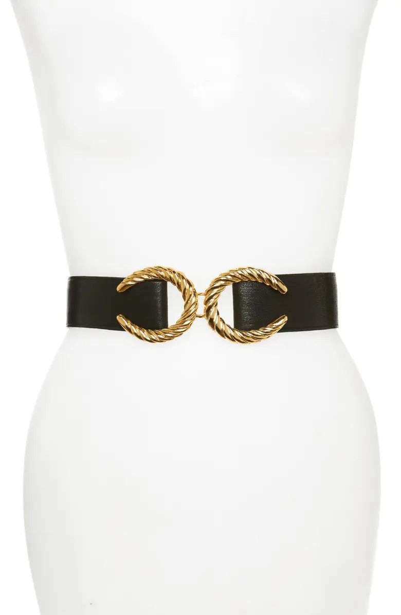 CiCi Twist Clasp Leather Belt | Nordstrom