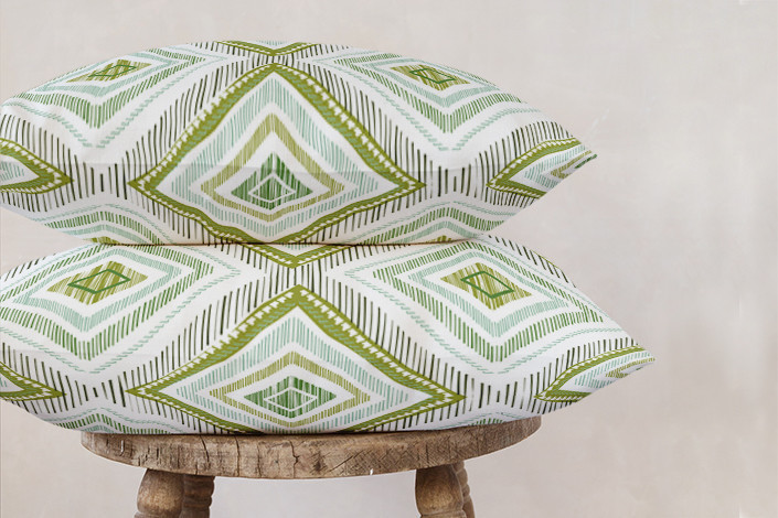 imperfectly perfect ikat Pillow | Minted