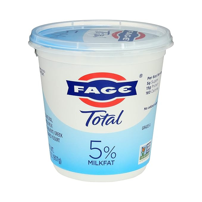 FAGE Total Greek Yogurt, 5% Whole Milk, Plain, 32 oz | Amazon (US)