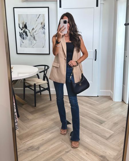 How to wear sleeveless blazer…what I wore last night 
Amazon vest sz small and bodysuit sz small, 
Stretch jeans sz small
Heels tts
Gucci bag..comes with a variety of straps!
 #liveloveblank follow for more Amazon finds and style tips 
#ltkover40



#LTKstyletip #LTKitbag #LTKover40