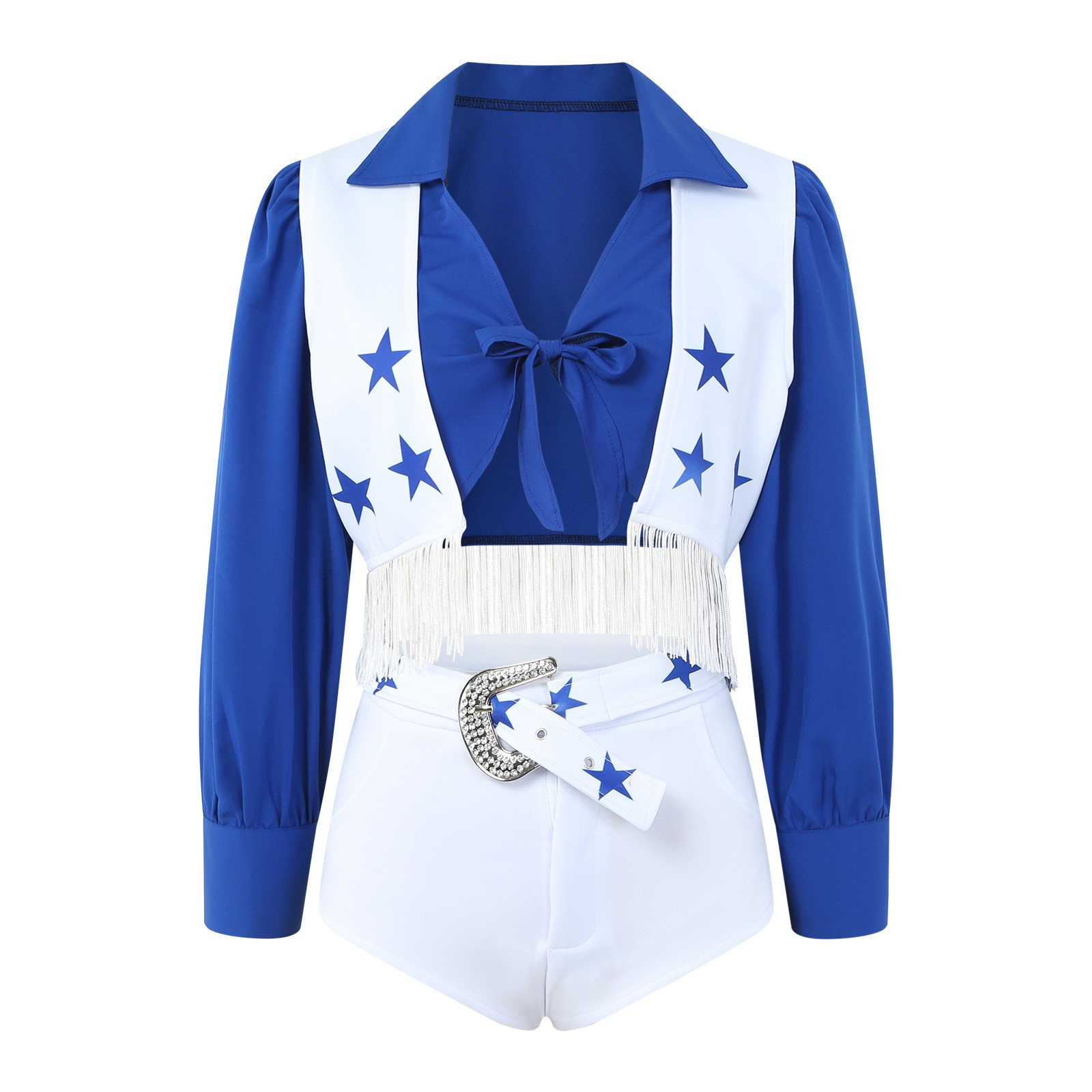 Yoryorlue Dallas Cowboy Cheerleader Costume Cowboy Cheerleader for Girls Halloween Party Dress Up... | Walmart (US)
