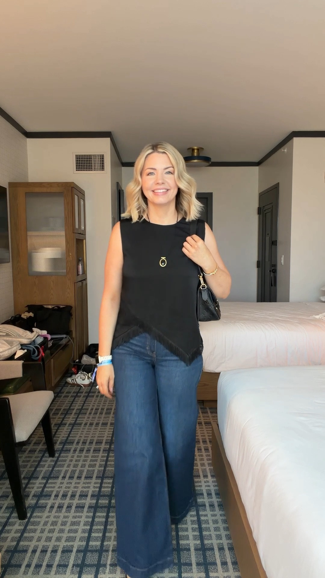 LTKCon day 2 conference outfit 😍 loving this fringe top!

#LTKCon #LTKOver40