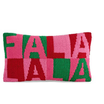 Shiraleah "Fa La La" Tufted Decorative Christmas Pillow | Target