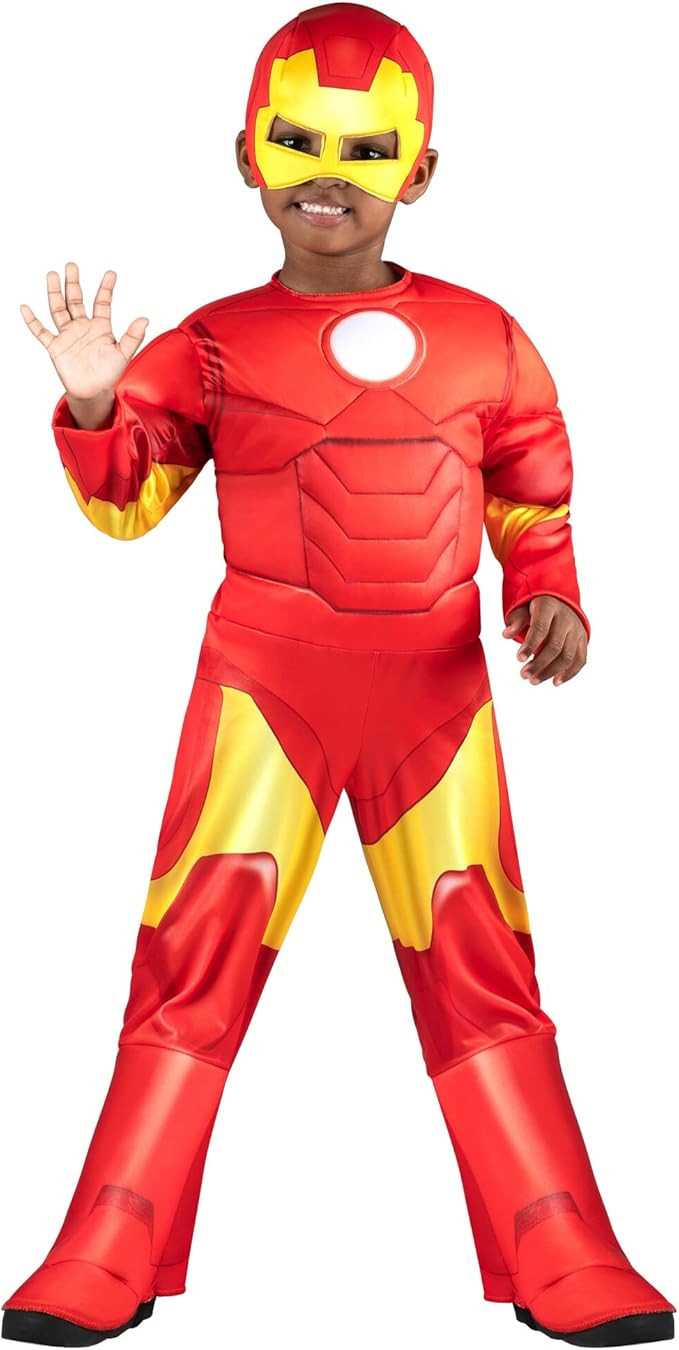 Marvel Avengers Official Toddler Halloween Costume - Premium Quality Padded Jumpsuit and Fabric M... | Amazon (US)