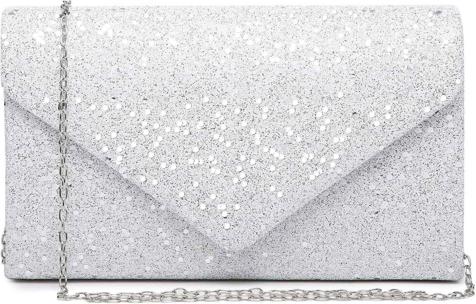 Dasein Women Glistening Evening Clutch Bags Formal Party Clutches Wedding Purses Cocktail Prom Cl... | Amazon (US)