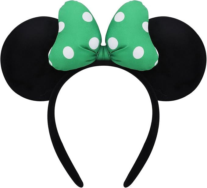Handmade Mouse Ears Headband for Women and Ladies, Polka Dot Bow Minnie Ears Costume Accessories | Amazon (US)