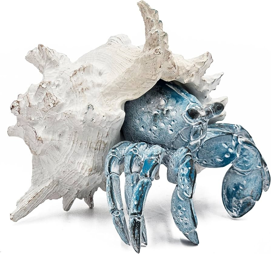A&B Home Blue and White Hermit Crab Statue - Decorative Polyresin Realistic Crab Sculpture, Home ... | Amazon (US)
