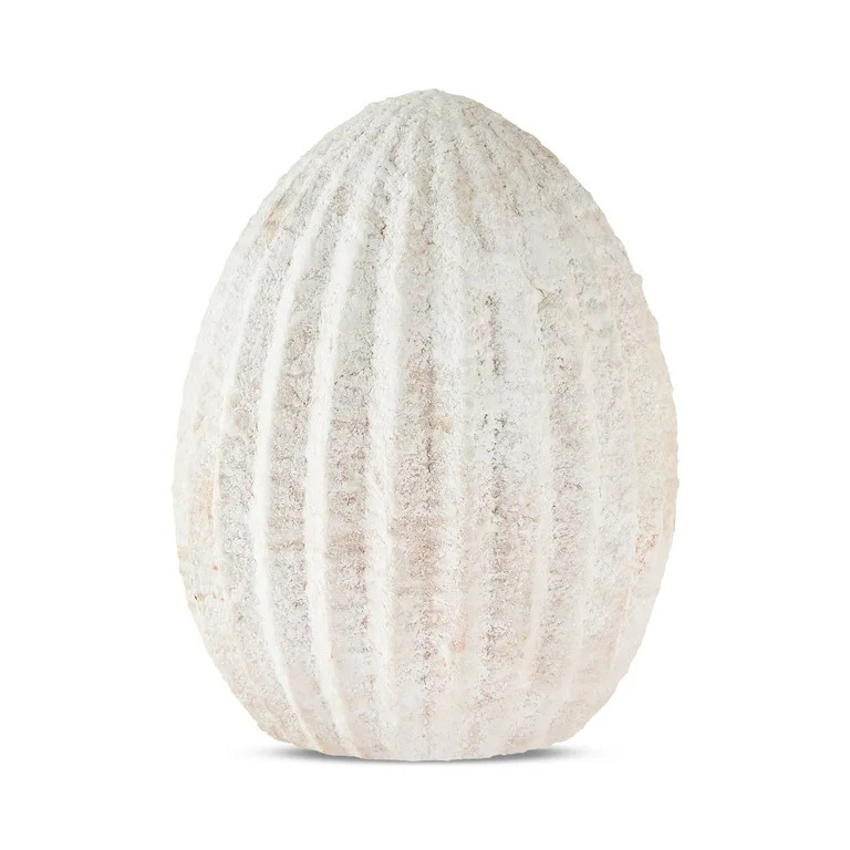 Easter White Large Teracotta Egg Decoration, 6.6 inch, by My Texas House | Walmart (US)