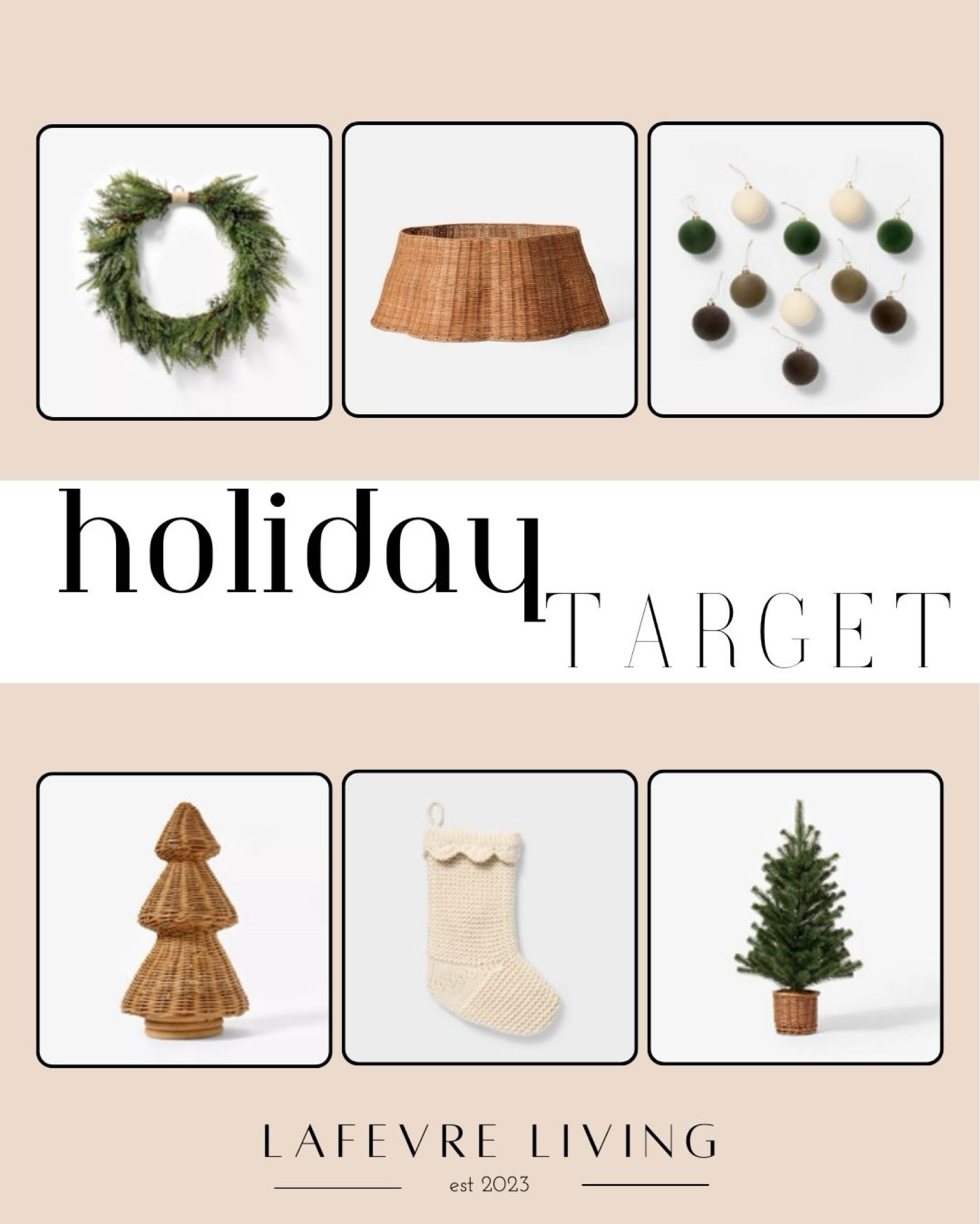 Neutral Christmas decor | Rattan Christmas decor | Velvet ornaments | white stockings | Target Christmas

#LTKHome #LTKSeasonal #LTKHoliday