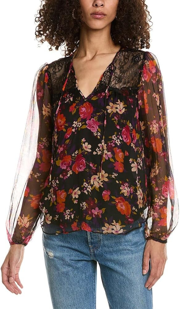 Johnny Was Flora Silk Blouse | Amazon (US)