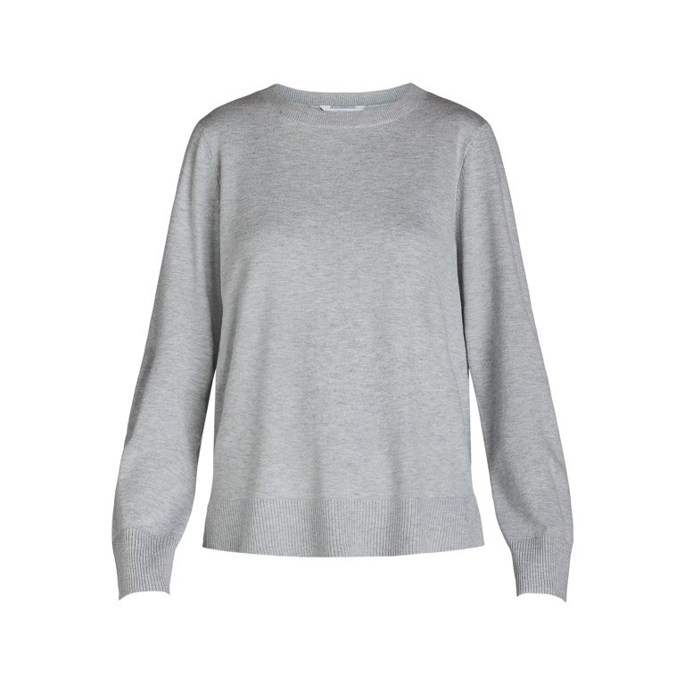 Time and Tru Women's and Women’s Plus Crewneck Sweater, Lightweight, Sizes XS-XXXL | Walmart (US)