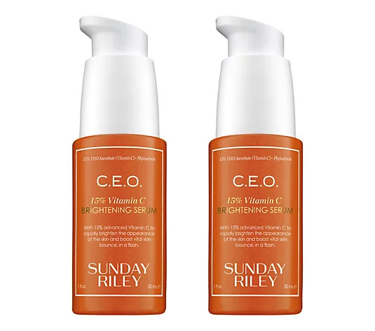 Sunday Riley C.E.O. Vitamin C Brightening Serum Duo | QVC
