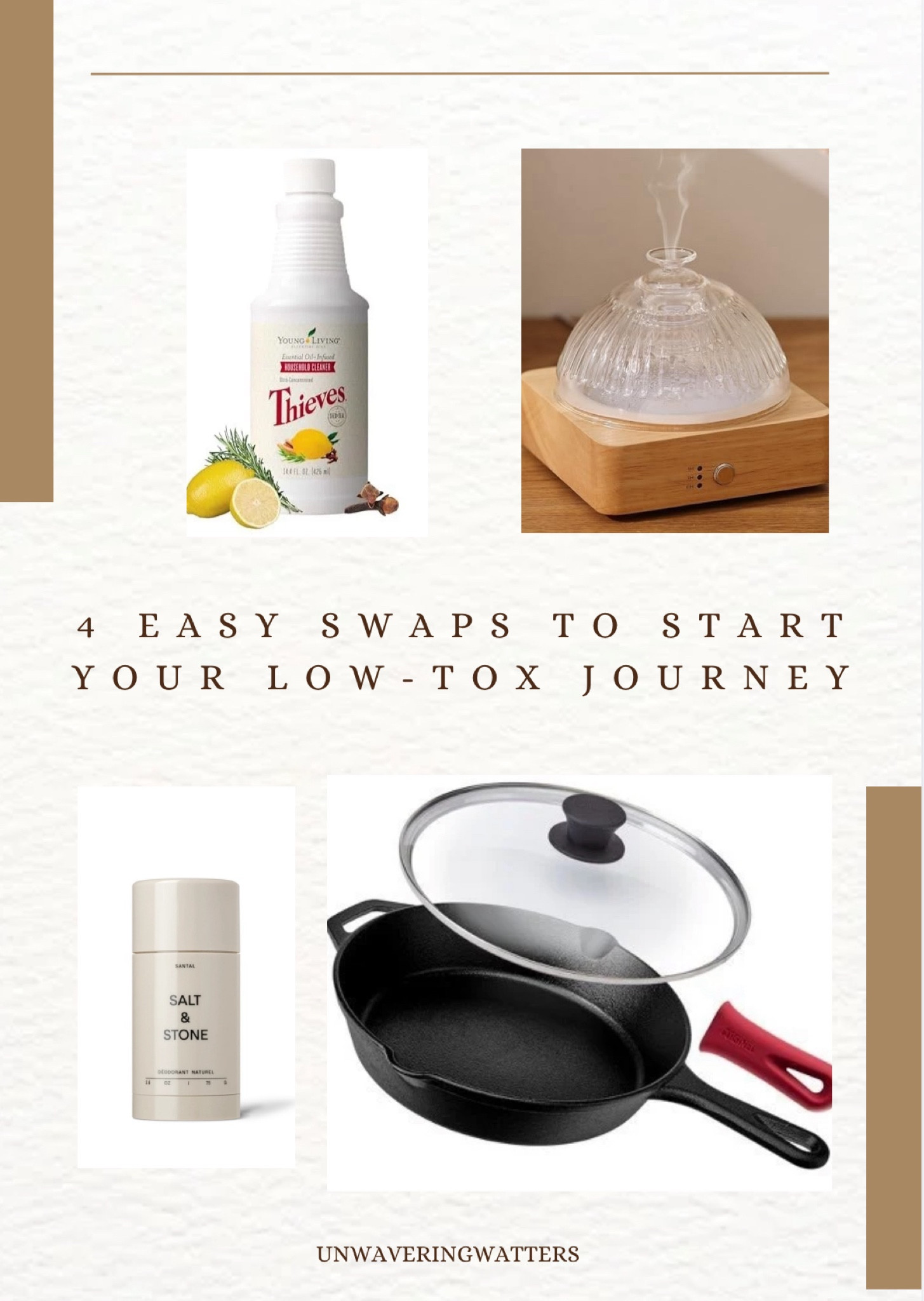 Going low-tox over 5 years ago felt super overwhelming. I thought I had to toss everything and replace it all at once. Spoiler: You don’t!

Here’s where I started:
	1.	Cleaning products – Swapped my all-purpose cleaner and laundry detergent first (because these touch EVERYTHING).
	2.	Fragrance overload – Got rid of candles and plug-ins, and switched to a diffuser. My house smells great without the headaches!
	3.	Personal care – Started with deodorant (because… priorities). Took a little trial and error, but I found one that works.
	4.	Cookware & food storage – Switched from nonstick pans and plastic containers to cast iron and glass. No more worrying about chemicals leaching into my food.

Making these small swaps made the process feel so much more doable and the long-term benefits are totally worth it. Healthier home, healthier me!

What’s one swap you’re planning to make this year? 👇🏻



#lowtoxliving #ecofriendly #healthyswaps #nontoxichome #sustainableliving #simplechanges #wellnessjourney #toxinfree #cleanliving

#LTKHome #LTKFamily