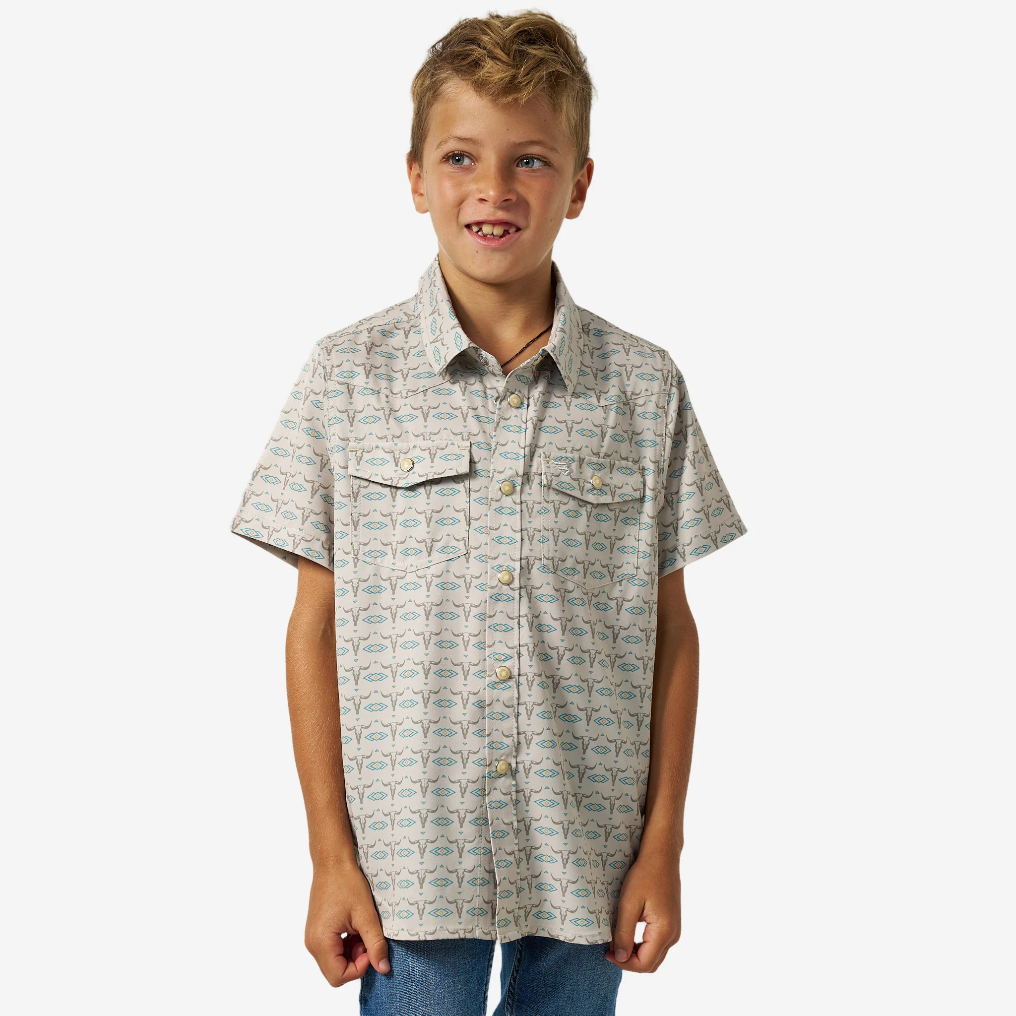 Youth Performance Western Shirt - Skull Rancher | BURLEBO