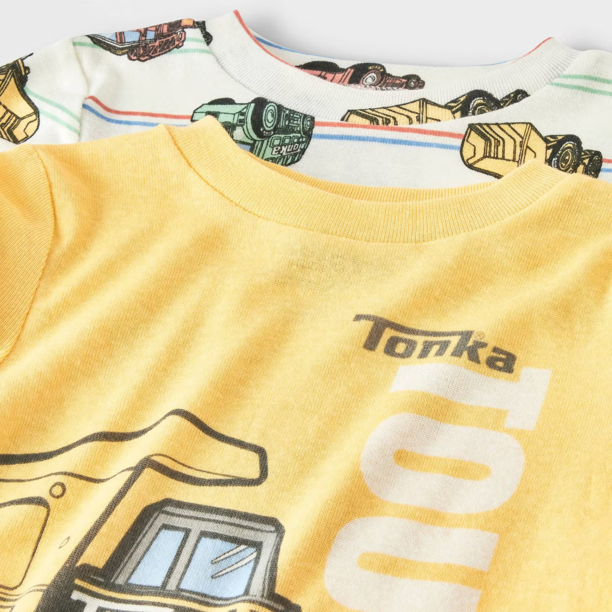 Toddler Boys' 4pc Tonka Cotton Pajama Set - Yellow/Ivory | Target