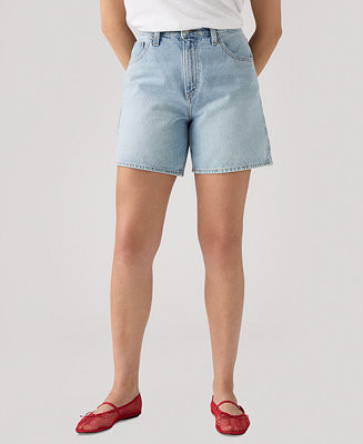 Premium Women's High-Rise Baggy Denim Shorts | Macy's