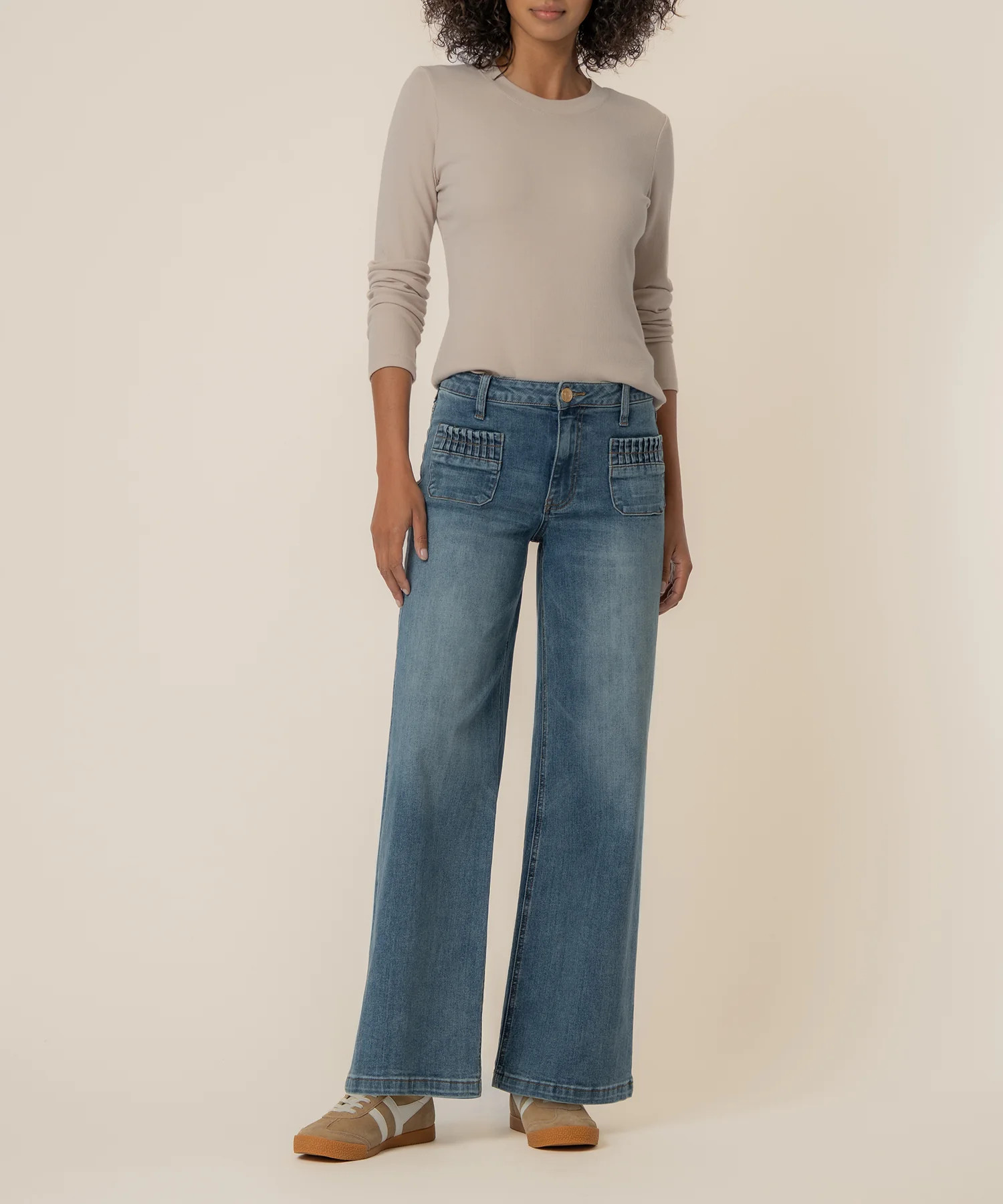 Maya High Rise Wide Leg in Affection Wash - Kut from the Kloth | Kut From Kloth