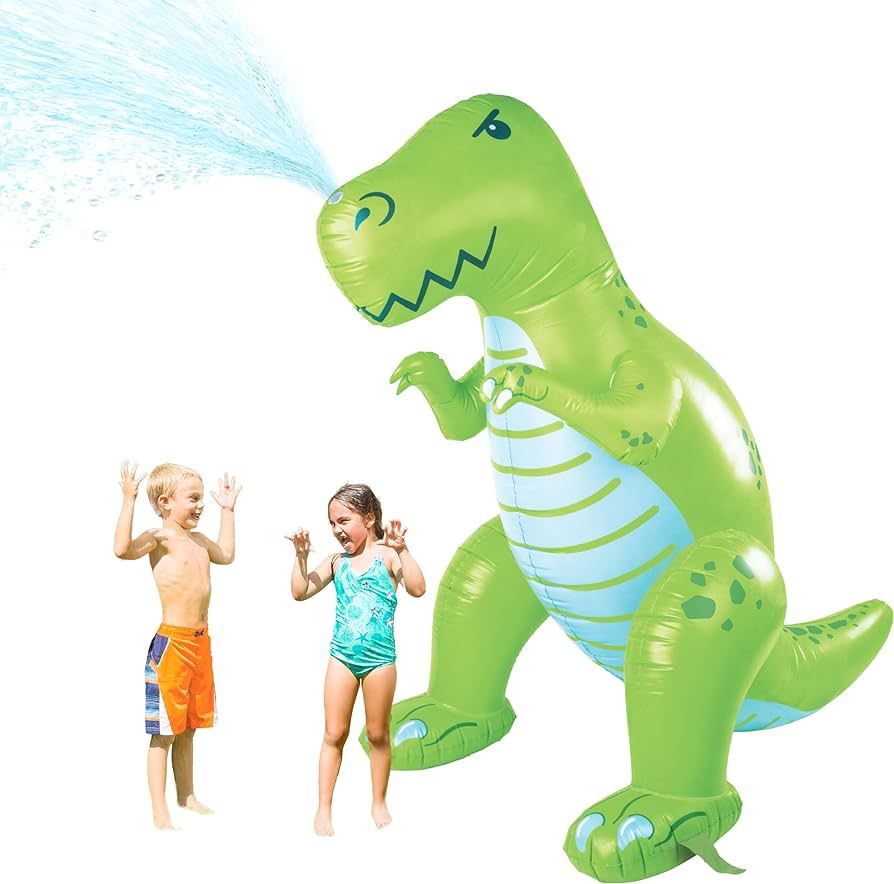 BigMouth Inc. Giant Inflatable Dinosaur Sprinkler, Fun Summer Backyard Water Splash Toy for Kids,... | Amazon (US)