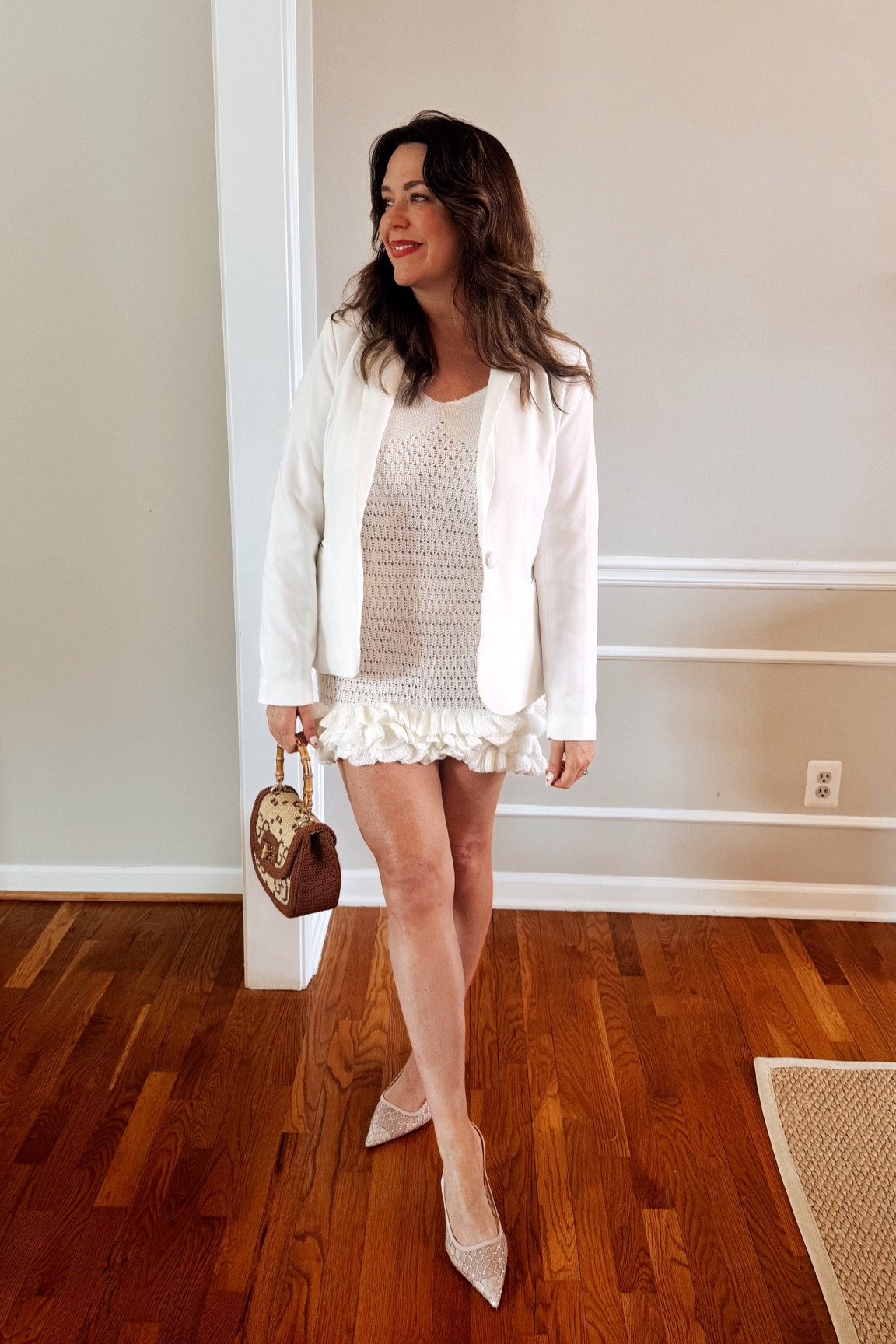 White on white is always chic! #crochetdress #kittenheels #springdress 

#LTKMidsize #LTKOver40 #LTKFindsUnder100