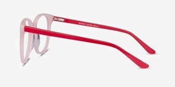 Square Pink & Red Eyeglasses | EyeBuyDirect.com