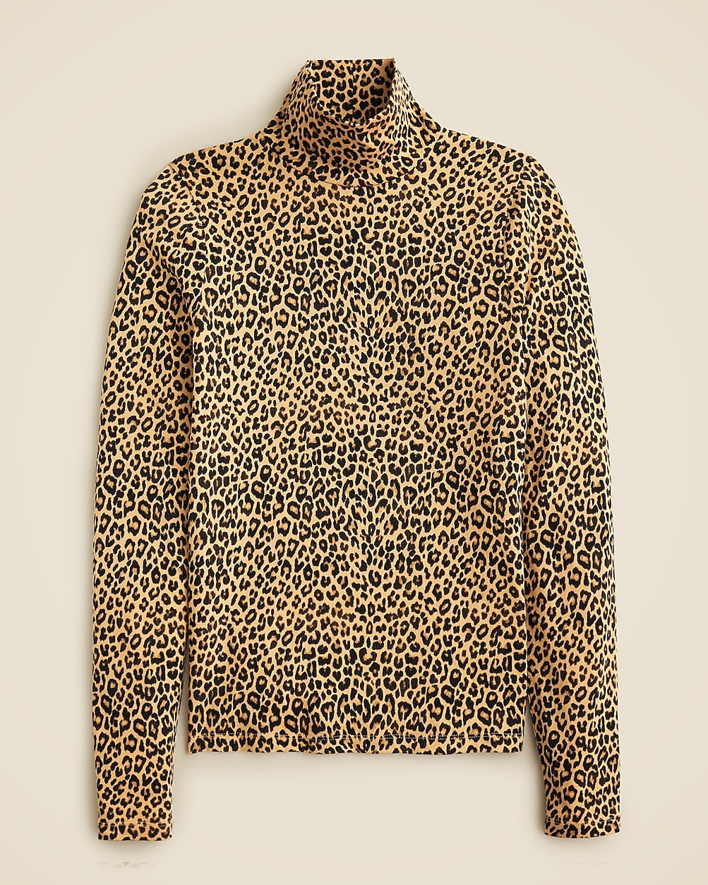 Tissue crepe turtleneck in leopard print | J. Crew US