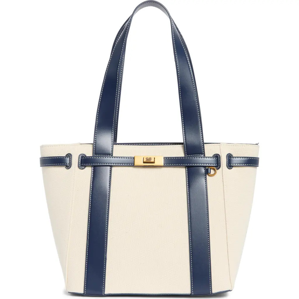 Steve Madden Banchor Canvas Tote in Natural Canvas/Navy at Nordstrom Rack | Nordstrom Rack