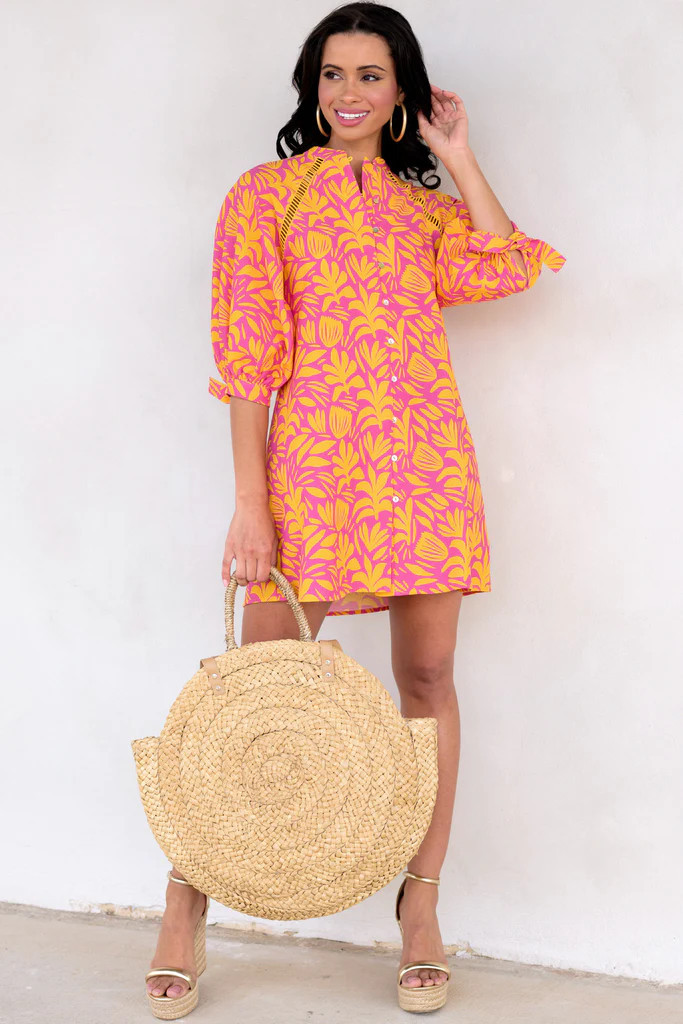 Take More Risks Pink Multi Print Dress | Red Dress 