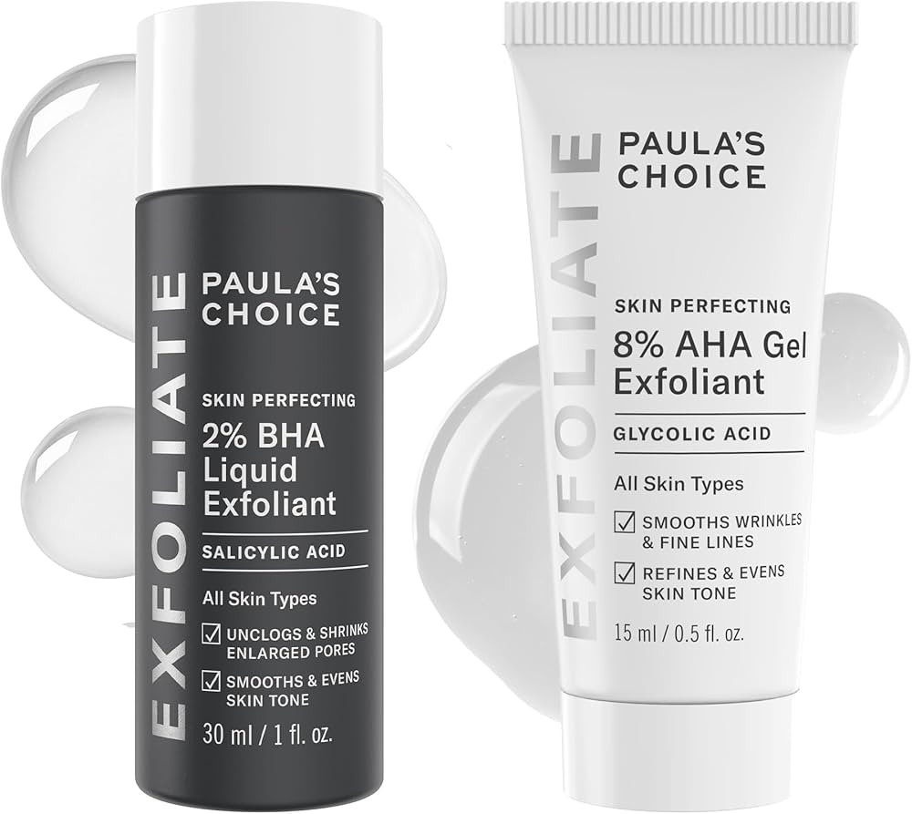 Paula's Choice SKIN PERFECTING 8% AHA Gel Exfoliant & 2% BHA Liquid Duo - Facial Exfoliants for B... | Amazon (US)