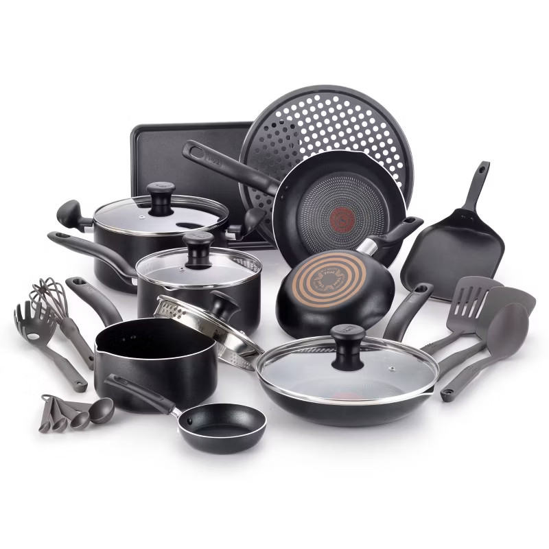 T-fal Simply Cook Nonstick Cookware, 20pc Set, Black | Target