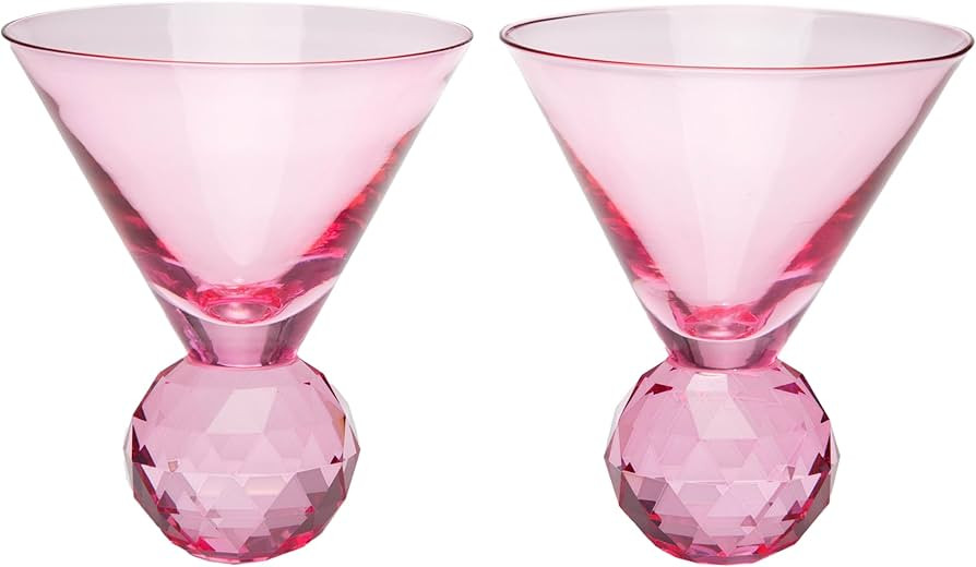 Paris Hilton Martini Glass Set with Iconic Gem Base, Perfect for Parties and Special Occasions, S... | Amazon (US)