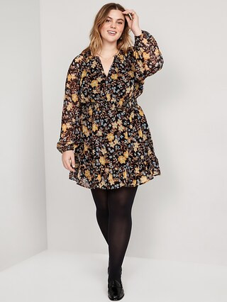 Waist-Defined Printed Smocked Mini Dress for Women | Old Navy (US)