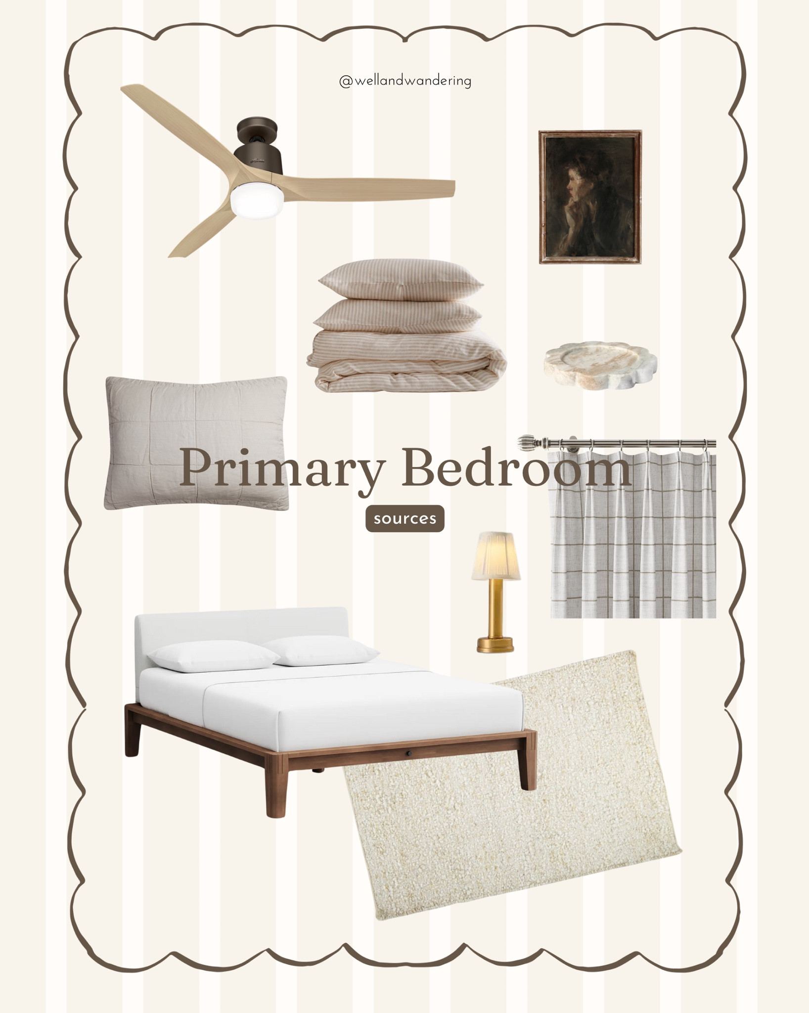 A round up up everything I used in our bedroom makeover 🤎 bed is “the bed” from Thuma (can’t link on here) 