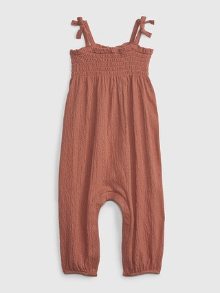 Baby Crinkle Gauze Smocked One-Piece | Gap (US)