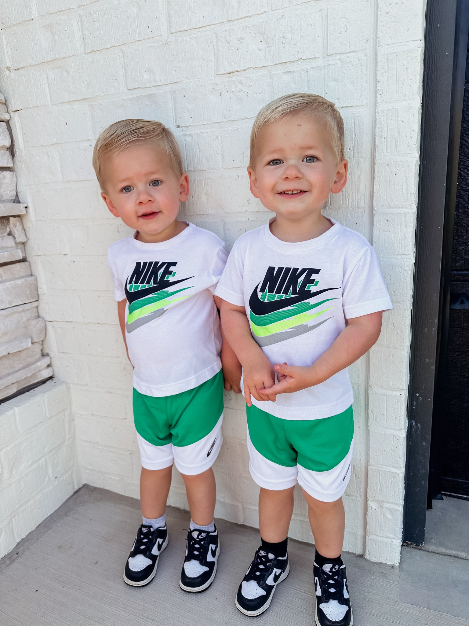 We love a good matching Nike set for the boys! So easy and SO cute to throw on for those hot summer days! #twins #twinboys #toddlerboys #toddlerboyclothing #boyclothes #toddlerboyoutfits #nike #boynike #toddlernike #summernike #toddlerboysummer 

#LTKBacktoSchool #LTKFindsUnder50 #LTKKids