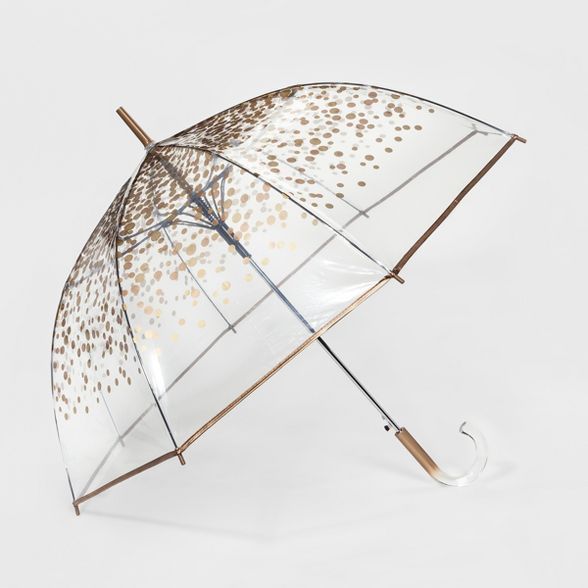 ShedRain Clear Bubble Umbrella - Gold Dot | Target