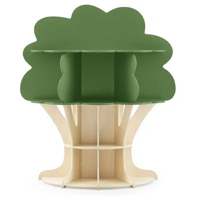 Children Tree Bookcase - Greenguard Gold Certified, Fern Green/Crafted Natural | Wayfair North America