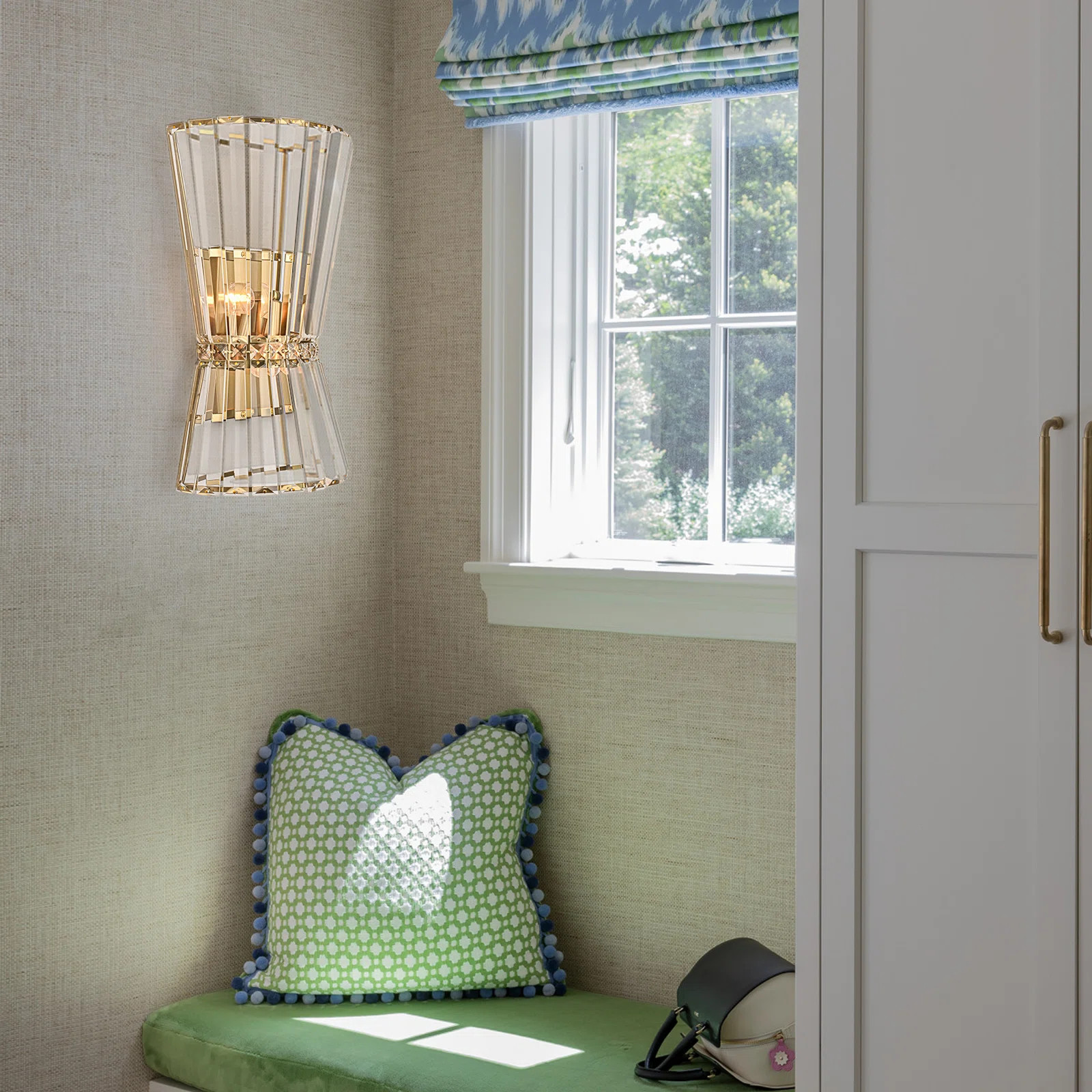 2-Light Crystal Flush Mount Wall Sconce | Wayfair North America