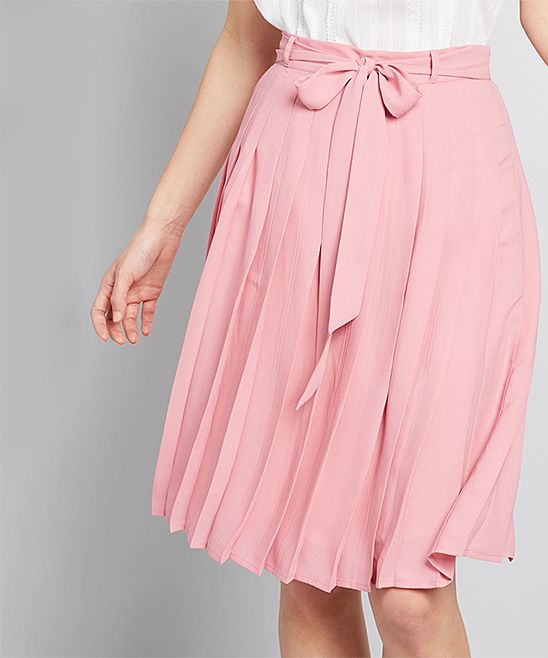 ModCloth Women's Casual Skirts PNK - Pink Purely Pretty Pleated Accordion Skirt - Women | Zulily