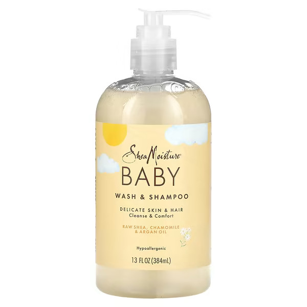 SheaMoisture, Baby Wash & Shampoo, Raw Shea, Chamomile & Argan Oil, 13 fl oz (384 ml) | iHerb