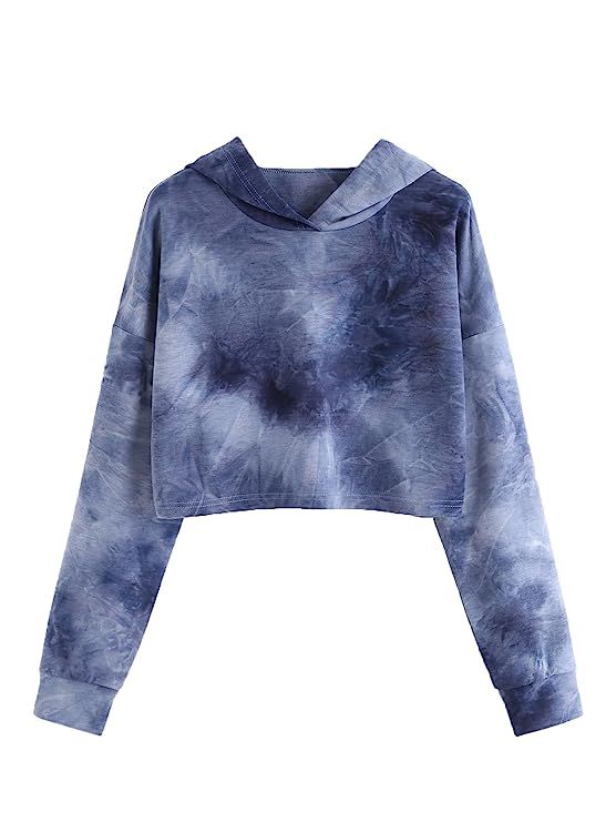 SweatyRocks Women's Letter Print Long Sleeve Crop Top Sweatshirt Hoodies | Amazon (US)