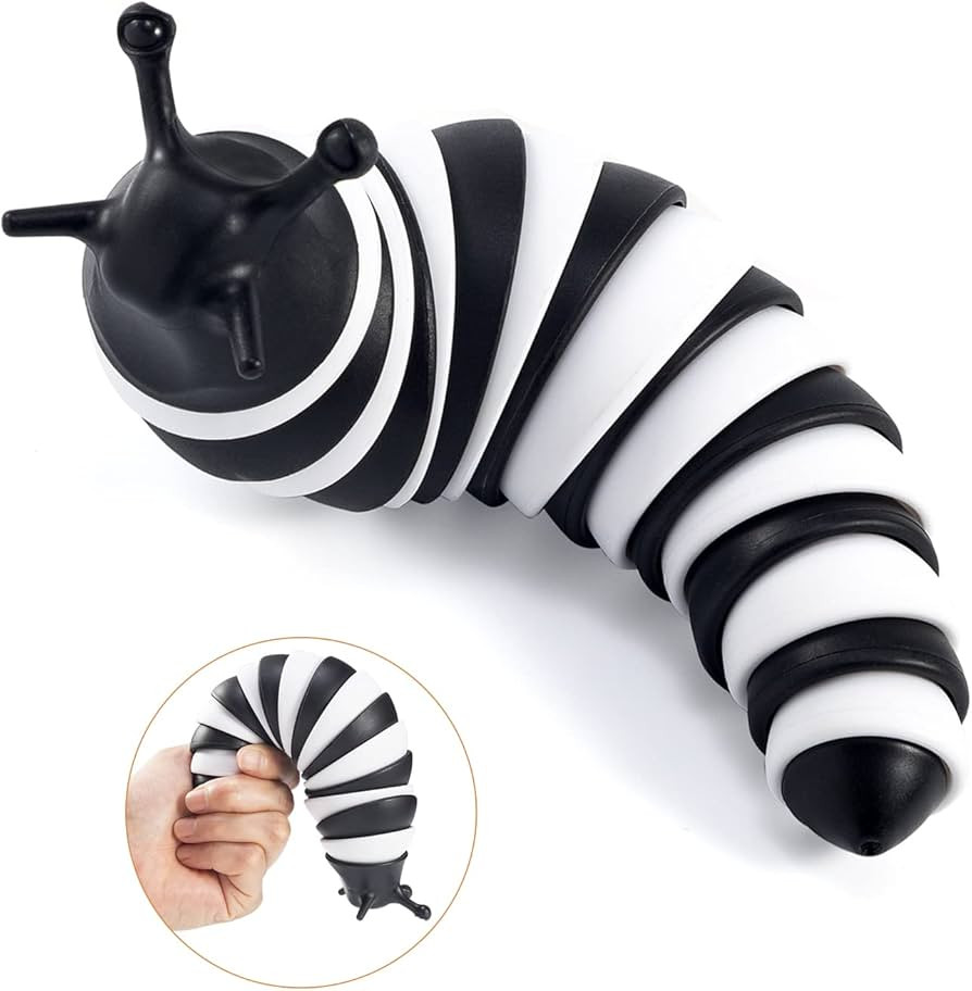 3D Printed Fidget Slug , Flexible Articulated Slug Fidget Toy, Fun Crawling Slug Autism Sensory T... | Amazon (US)